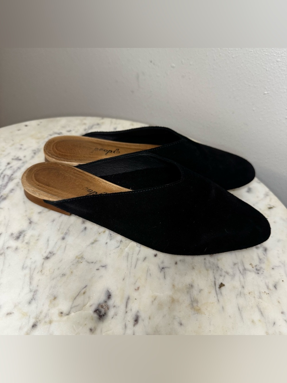 Free People Mules Size 37 Suede black shoes MAKE ME AN OFFER!